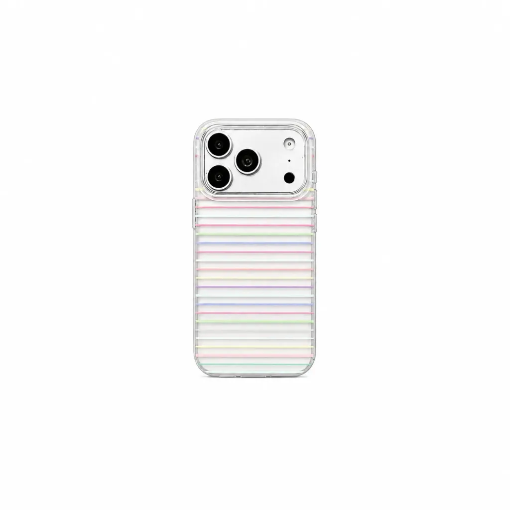 Pastel Stripes Transparent Case for iPhone 17 Series
