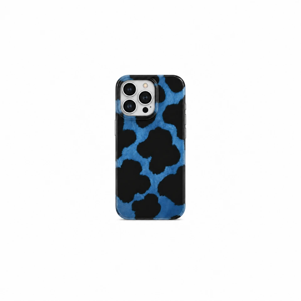 Blue Cow Print Case for iPhone 17 Pro